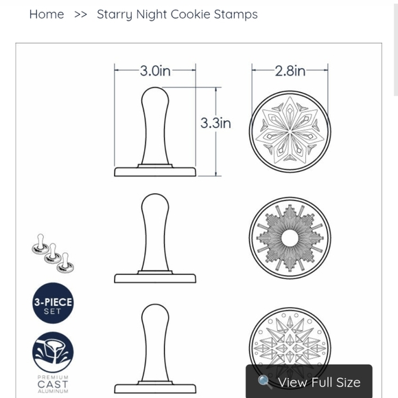 Nordic Ware Starry Night Cookie Stamps - Picture 6 of 6